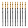 Сверло по металлу DENZEL 3,8 мм, HSS-Tin, Golden Tip, 10 шт.