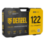 Набор инструментов DENZEL 1/2", 1/4", CrV, S2, пластиковый кейс, 122 предмета