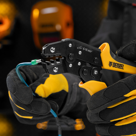 Клещи для обжима наконечников штыревых DENZEL НШВ, НШВИ, НШВИ-2, 6-16 мм2