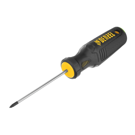 Отвертка DENZEL PZ0x75 мм, CrV, трехкомпонентная рукоятка
