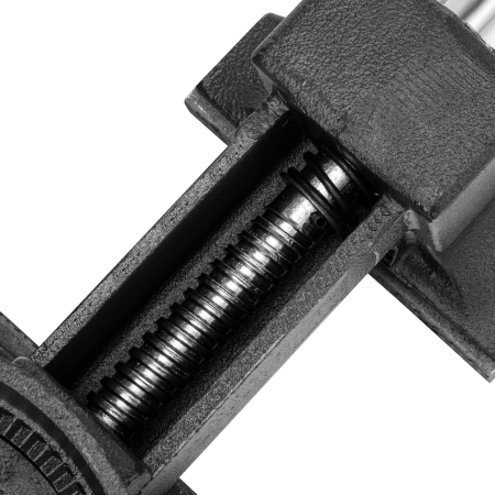 Тиски слесарные DENZEL BVH-200, 200 мм, поворотные, стальная направляющая, с наковальней