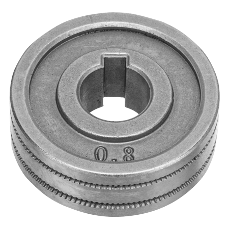 Подающий ролик DENZEL зубчатый профиль под флюсовую проволоку 0,8-1мм, 2 шт