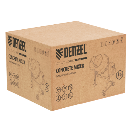 Бетоносмеситель DENZEL B-125, 550 Вт, 130 л
