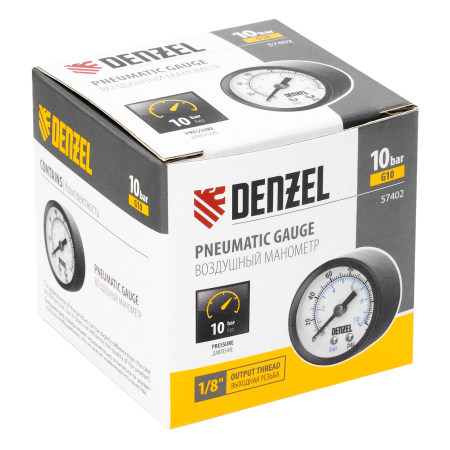 Воздушный манометр DENZEL G10, 40 мм, 1/8"
