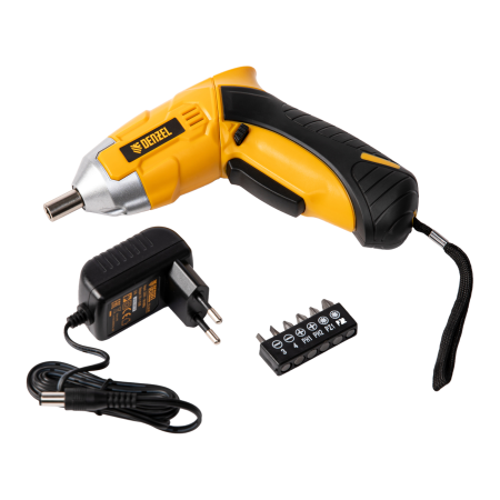 Отвертка DENZEL CSL-3.6-02, с аккумулятором 3.6 В Li-Ion, 1.3 Ач, в блистере