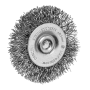 Набор щеток для дрели DENZEL, 1 Плоская 50мм, 2 Чашки 25-50мм, шпилька, нерж. вит. проволока