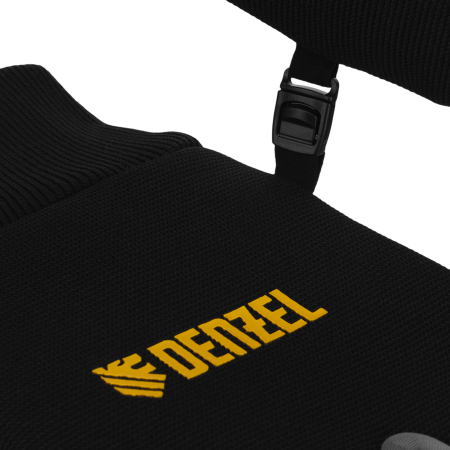 Перчатки универсальные DENZEL, двойные, работа с сенсорным экраном, вязанная манжета, размер 8