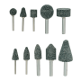Набор шарошек DENZEL для дрели (ПШМ), 10 шт