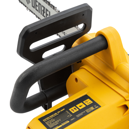 Пила цепная электрическая DENZEL EDS-2000P, 2 кВт, шина 40 см, шаг 3/8, 57 звеньев