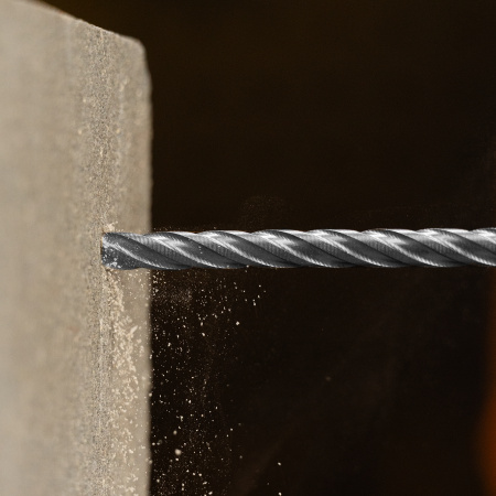 Бур по бетону DENZEL, цельная крестовая пластина, 6x265 мм, SDS PLUS