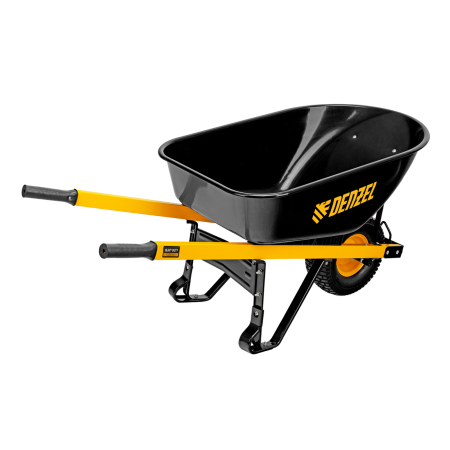 Тачка садовая DENZEL 68999, грузоподъемность 230 кг, 140 л, усиленная