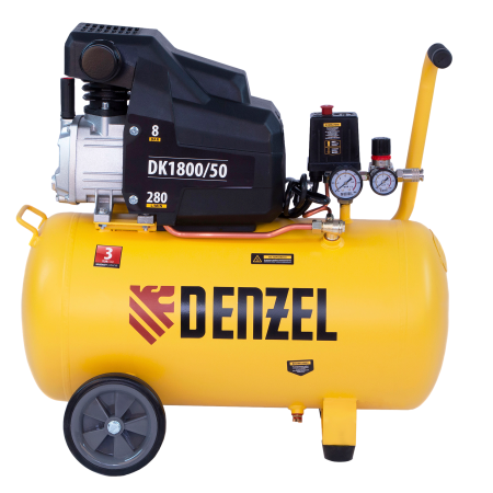Компрессор воздушный DENZEL X-PRO DK1800/50, 1.8 кВт, 280 л/мин, 50 л
