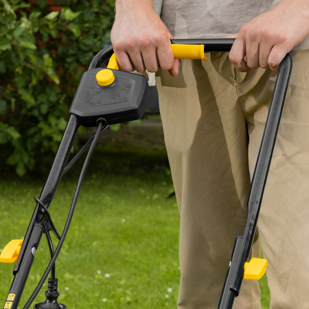 Газонокосилка электрическая DENZEL GM-1100, 1100 Вт, шир. 32 см, 3 уров., травосб. 30 л