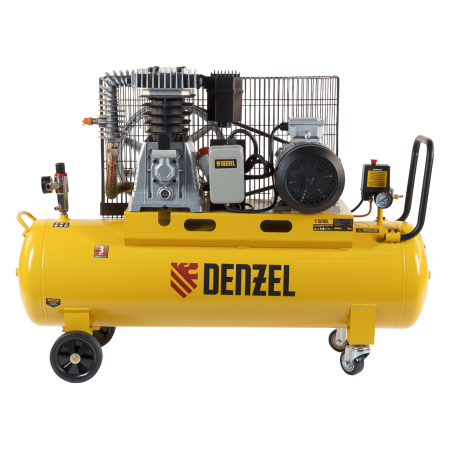 Компрессор воздушный DENZEL BCI4000-T/100, 4.0 кВт, ременный привод, 100 литров, 690 л/мин