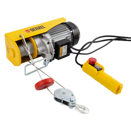 Тельфер электрический DENZEL TF-500, 0.5 т, 1020 Вт, высота 12 м, 10 м/мин