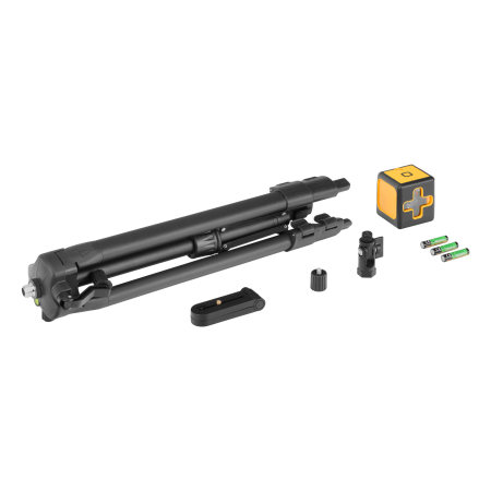 Лазерный уровень DENZEL DQB-T, 30 м, зеленый луч, батарейки, штатив