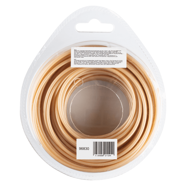 Леска для триммера DENZEL армированная алюминием круглая, 2,4мм х 15м, блистер ALUFLEX