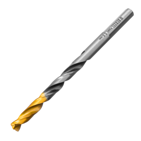 Сверло спиральное по металлу DENZEL 5,5 x 93 мм, Р6М5, Golden Tip, многогранная заточка