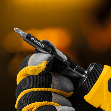 Набор бит с магнитным держателем DENZEL S2, 8 шт.