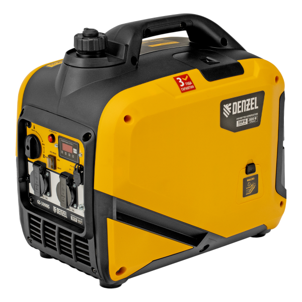 Генератор инверторный DENZEL GS-3000iS, 3,0 кВт, 230 В, закрытый корпус, ручной старт