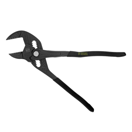 Клещи переставные DENZEL кнопочный механизм, обливные рукоятки, сантехнические, 250 мм