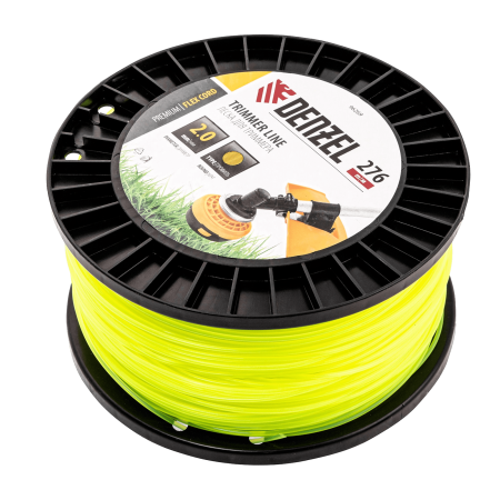 Леска для триммера DENZEL 96269 круглая, 2,0мм х 276м, на DIN катушке FLEX CORD