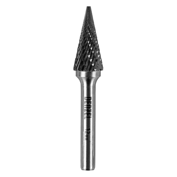 Борфреза по металлу DENZEL твердосплавная, коническая, тип-M, 12 мм