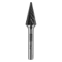 Борфреза по металлу DENZEL твердосплавная, коническая, тип-M, 12 мм
