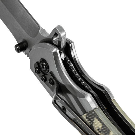 Нож складной DENZEL многоцелевой, системы Liner-Lock, с накладкой G10 на классической рукоятке