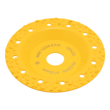 Чашка твердосплавная зачистная DENZEL, 125 мм, Плоская, крупное зерно #8