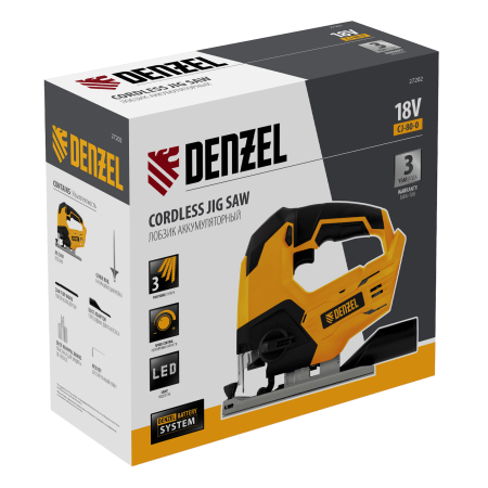 Лобзик аккумуляторный DENZEL CJ-80-0, 18В Li-Ion