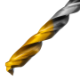 Сверло спиральное по металлу DENZEL 7,5 x 109 мм, Р6М5, Golden Tip, многогранная заточка