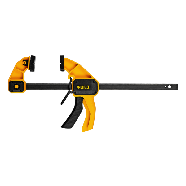 Струбцина DENZEL F-образная, быстрозажимная, 300 х 80 мм, усиленный нейлоновый корпус Струбцина DENZEL F-образная, быстрозажимная, 300 х 80 мм, усиленный нейлоновый корпус