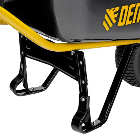 Тачка строительная DENZEL, усиленная, объем 130 л, 230 кг, колесо 15х6.00-6