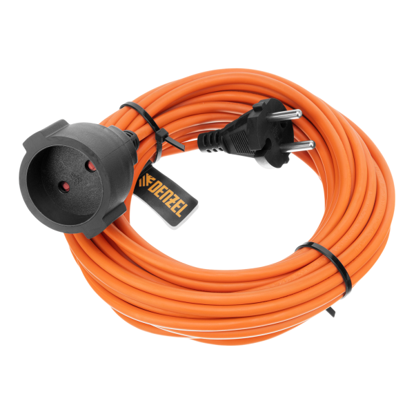 Удлинитель-шнур силовой Garden Series DENZEL, б/з, ПВС, 10м, 1 розетка, 2 x 1 мм