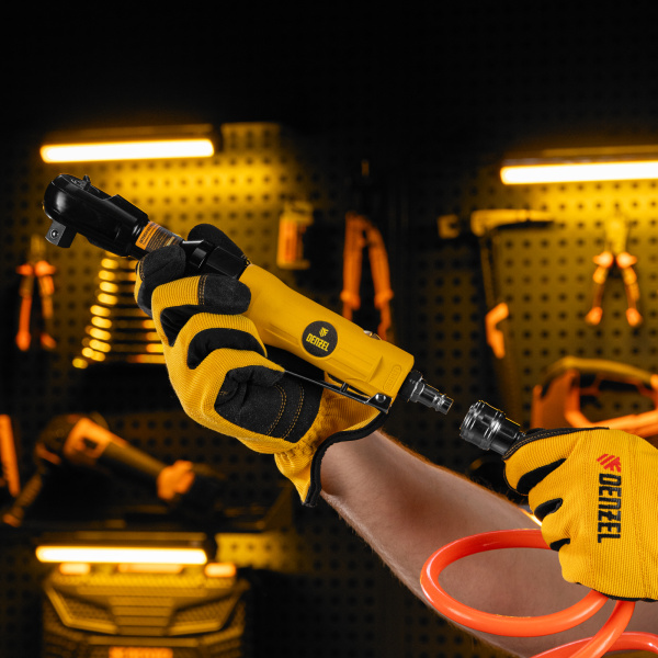 Усиленная пневмотрещотка DENZEL RP100, 1/2;, 160 об/мин, 100 Нм