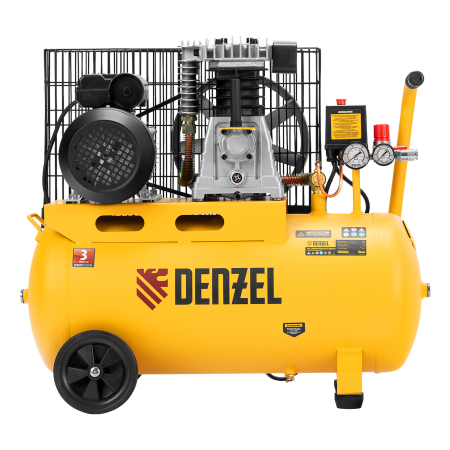Компрессор воздушный DENZEL BCI2300/50, 2.3 кВт, ременный привод, 50 литров, 400 л/мин