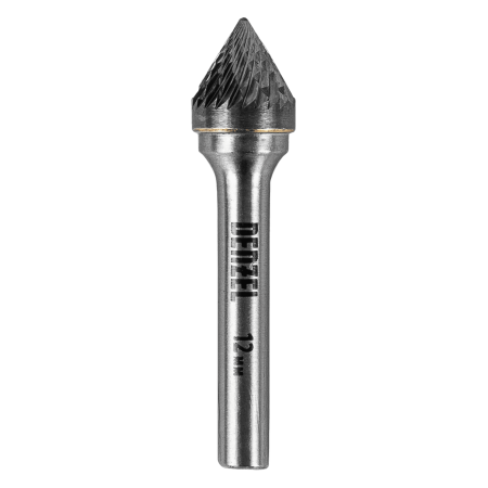 Борфреза по металлу DENZEL твердосплавная, зенкер 60 град., тип-J, 12 мм