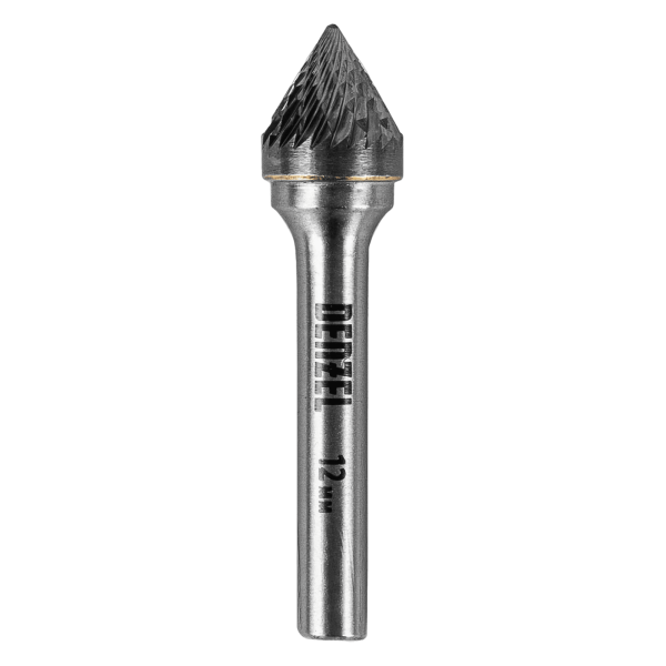 Борфреза по металлу DENZEL твердосплавная, зенкер 60 град., тип-J, 12 мм