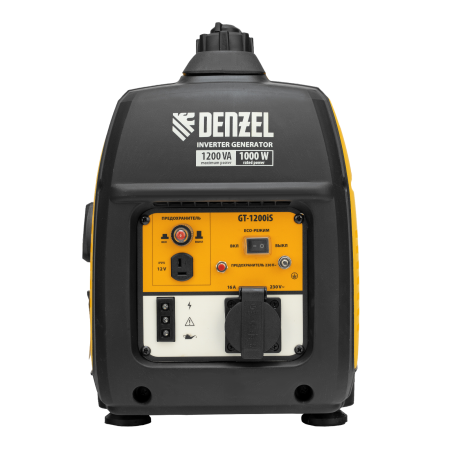 Инверторный генератор DENZEL GT-1200iS, 1.2 кВт, 230 В, бак 2.4 л, ручной старт