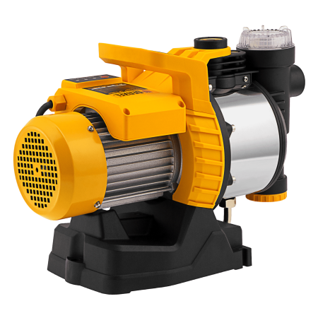 Насос садовый поверхностный DENZEL GP1100SS, 1100 Вт, 4000 л/ч, подъем 45 м, пластик