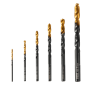 Набор сверл по металлу DENZEL 2-3-4-5-6-8 мм, HSS-Tin, Golden Tip, 6 шт