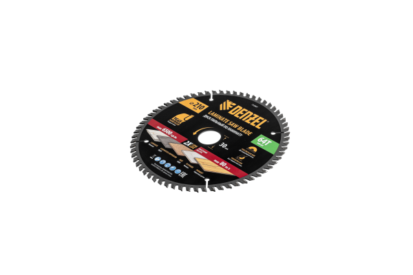 Пильный диск по ламинату DENZEL ф210 х 30 мм, 64 зубьев