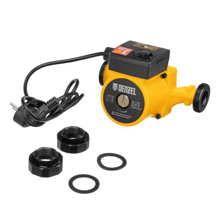 Циркуляционный насос DENZEL CP25-4, напор 4 м, 50 л/мин, 1 м кабель, монт. длина 180 мм