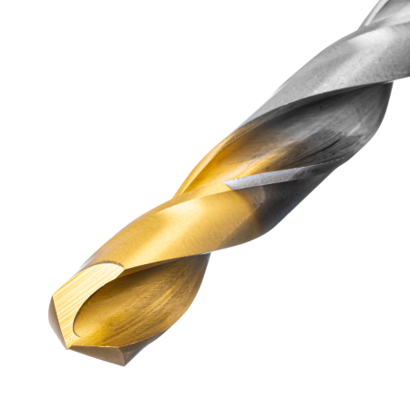 Набор сверл по металлу DENZEL, 1-13 мм, Р6М5-TiN, Golden Tip, 25 шт