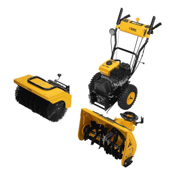 Снегоуборщик гибридный с функц. подметания DENZEL SWB-600, 212 сс, руч. старт, 2 насадки Снегоуборщик гибридный с функц. подметания DENZEL SWB-600, 212 сс, руч. старт, 2 насадки