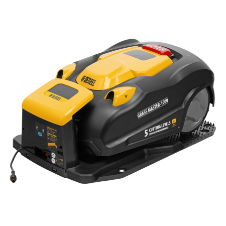 Робот-газонокосилка DENZEL Grass Master 1000  1000м2, 3Ач, 28V, LCD дисплей, Wi-Fi