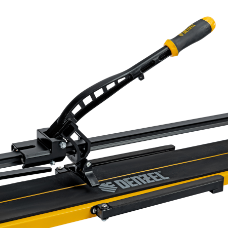 Плиткорез рельсовый DENZEL 1200х16мм, каретка на подш., стальная станина, усил. рукоятка-пенал