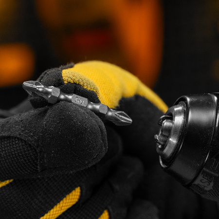 Бита DENZEL двухсторонняя, PH2-PH2 х 45 мм, сталь S2, 10 шт.