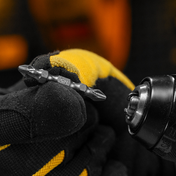 Бита DENZEL двухсторонняя, PH2-PH2 х 45 мм, сталь S2, 10 шт.